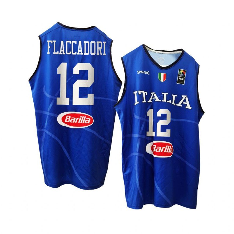 italy team 2023 fiba basketball world cup diego flaccadori blue home jersey