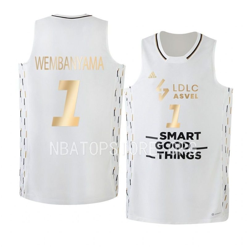 victor wembanyama golden jersey 2022 23home white