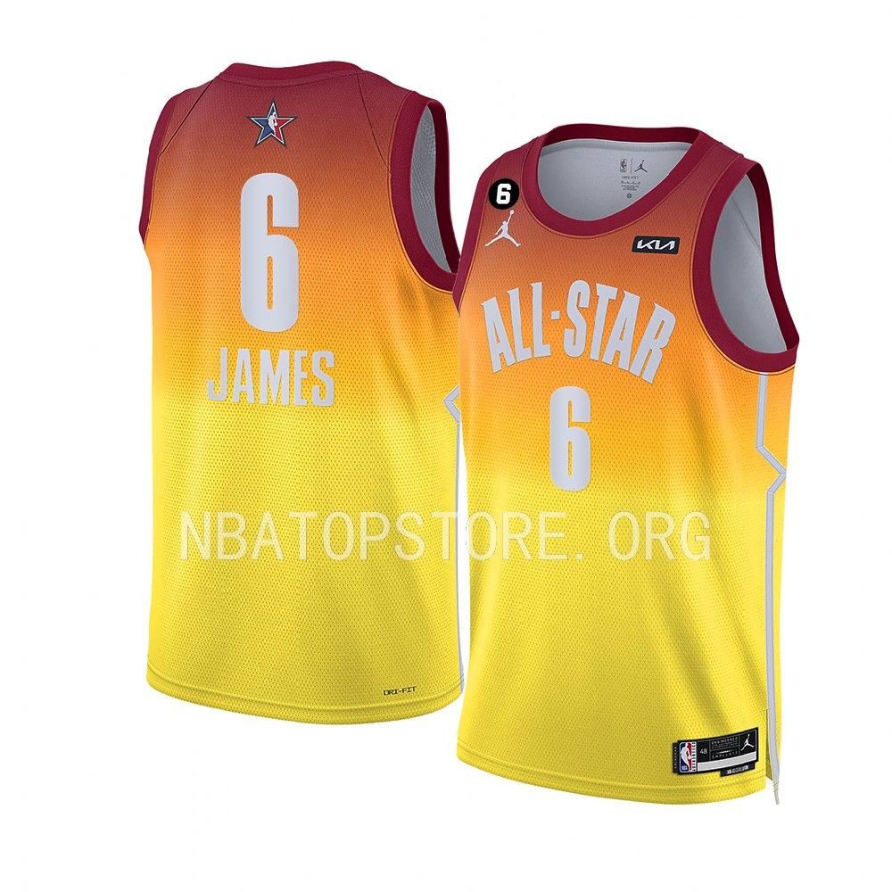2023 NBA All-Star LeBron James Jersey #6 Los Angeles Lakers Red Western ...