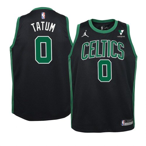 youth boston celtics jayson tatum jordan brand black statement jersey